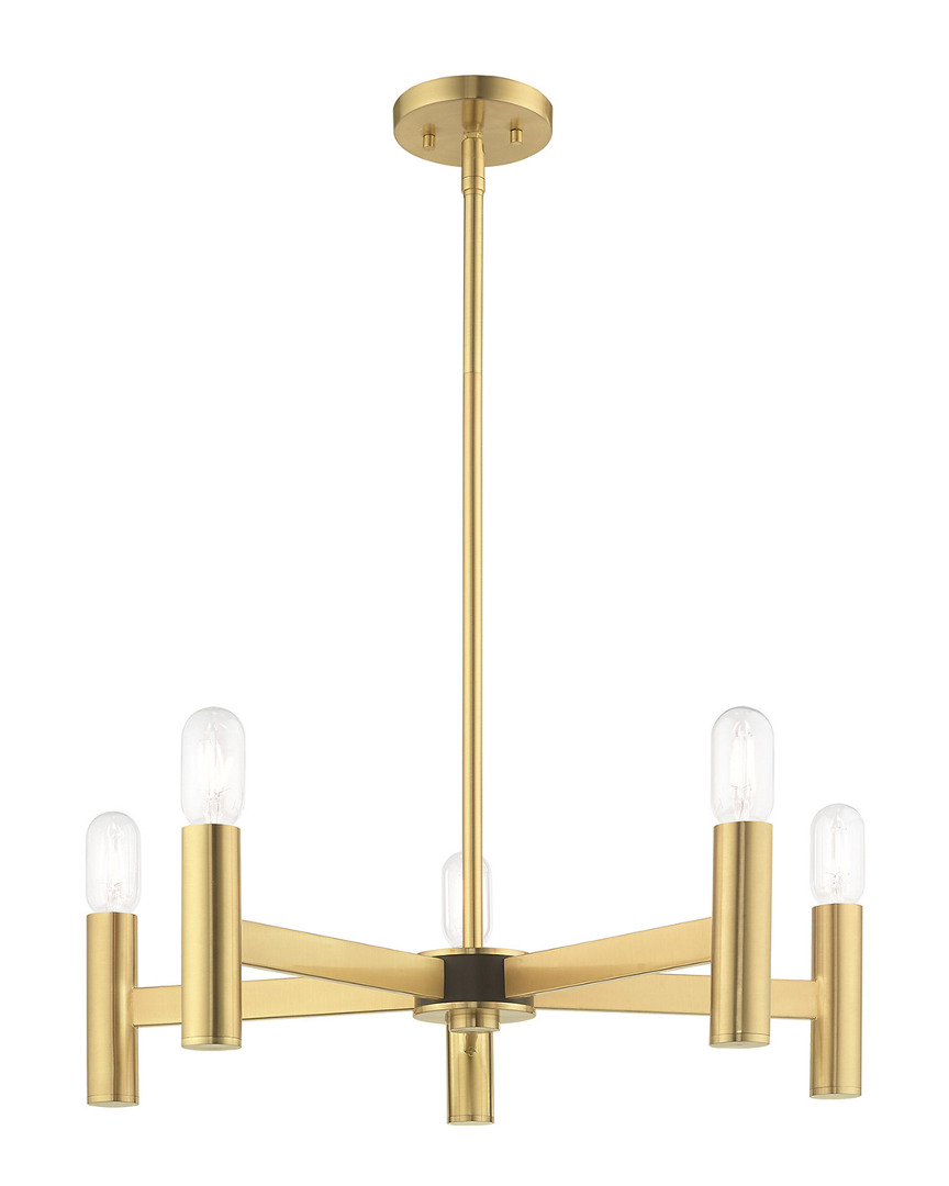 Livex Lighting Livex Copenhagen 5 Lt Satin Brass Chandelier