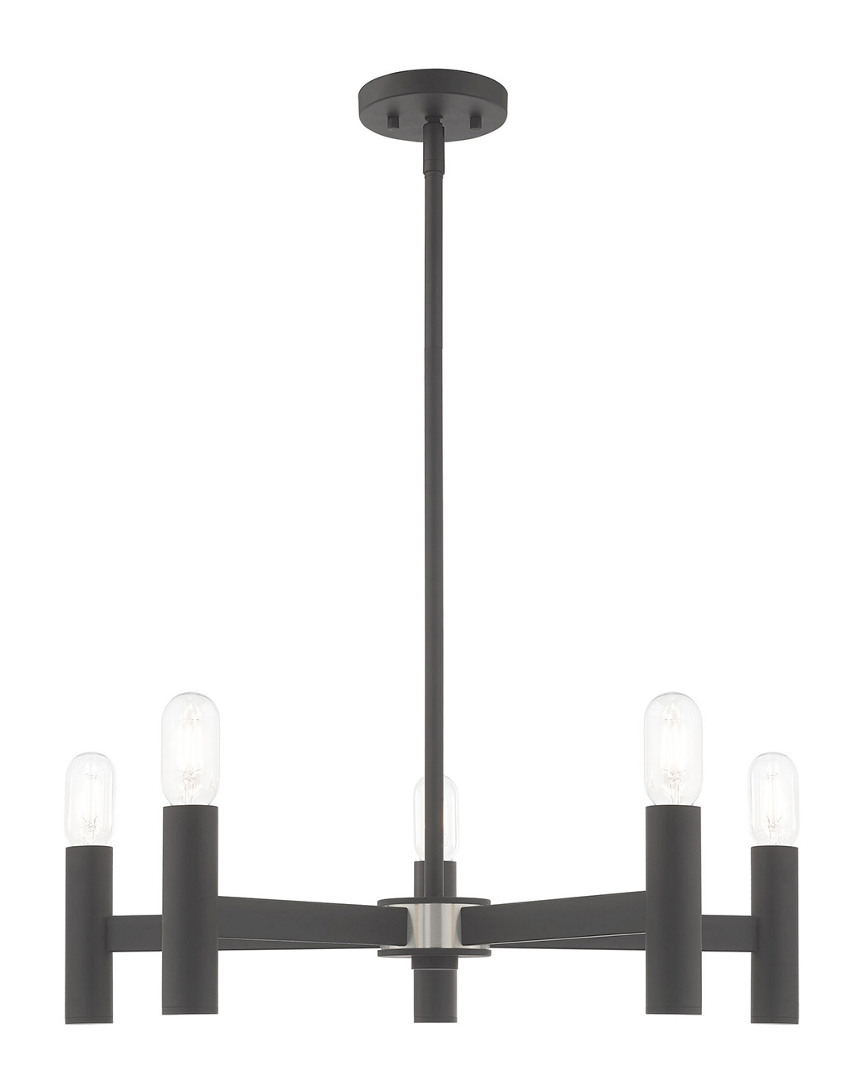Livex Lighting Livex Copenhagen 5 Lt Scandinavian Gray Chandelier