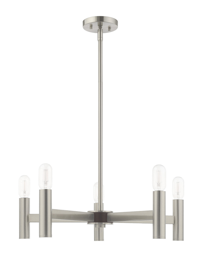 Livex Lighting Livex Copenhagen 5 Lt Brushed Nickel Chandelier