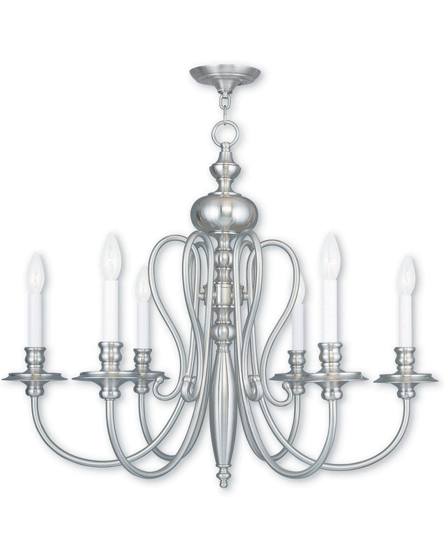 Livex Lighting Discontinued Livex Caldwell 6-light Brushed Nickel Chandelier