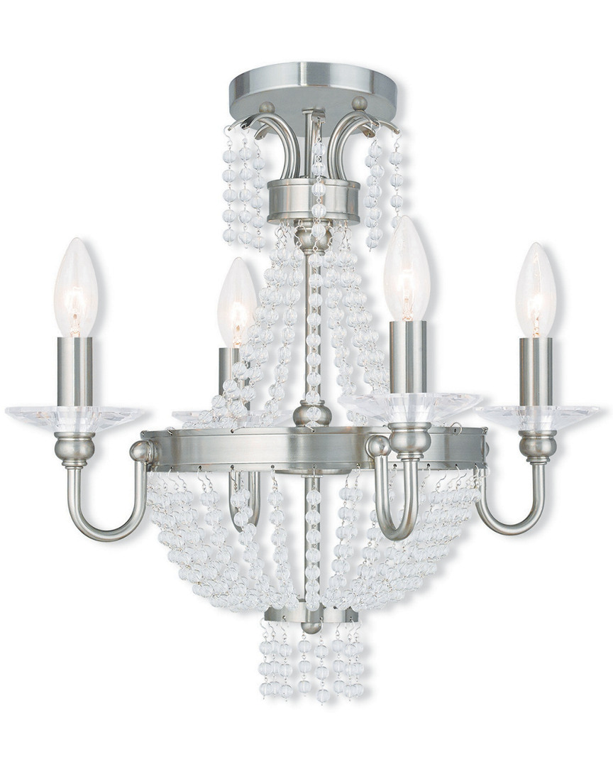 Livex Lighting Livex Valentina 4-light Bn Mini Chandelier/ceiling Mount