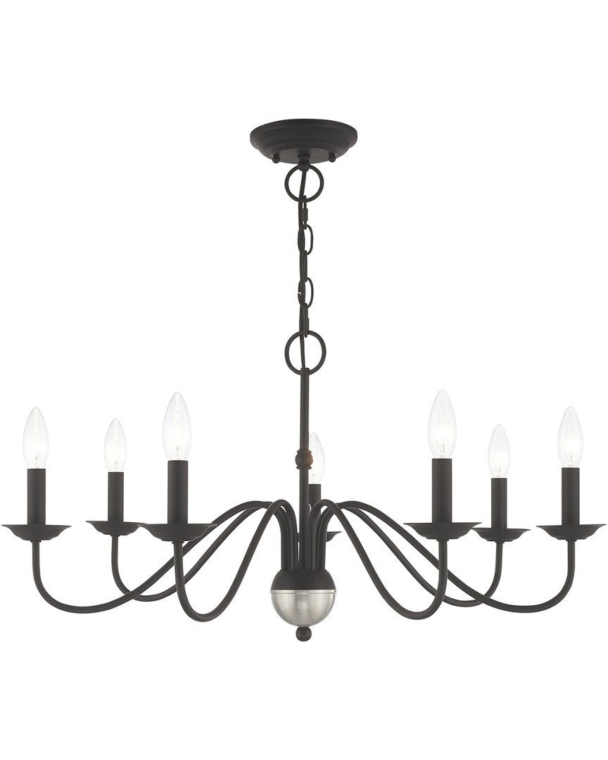 Livex Lighting Livex Windsor 7 Lt Black Chandelier