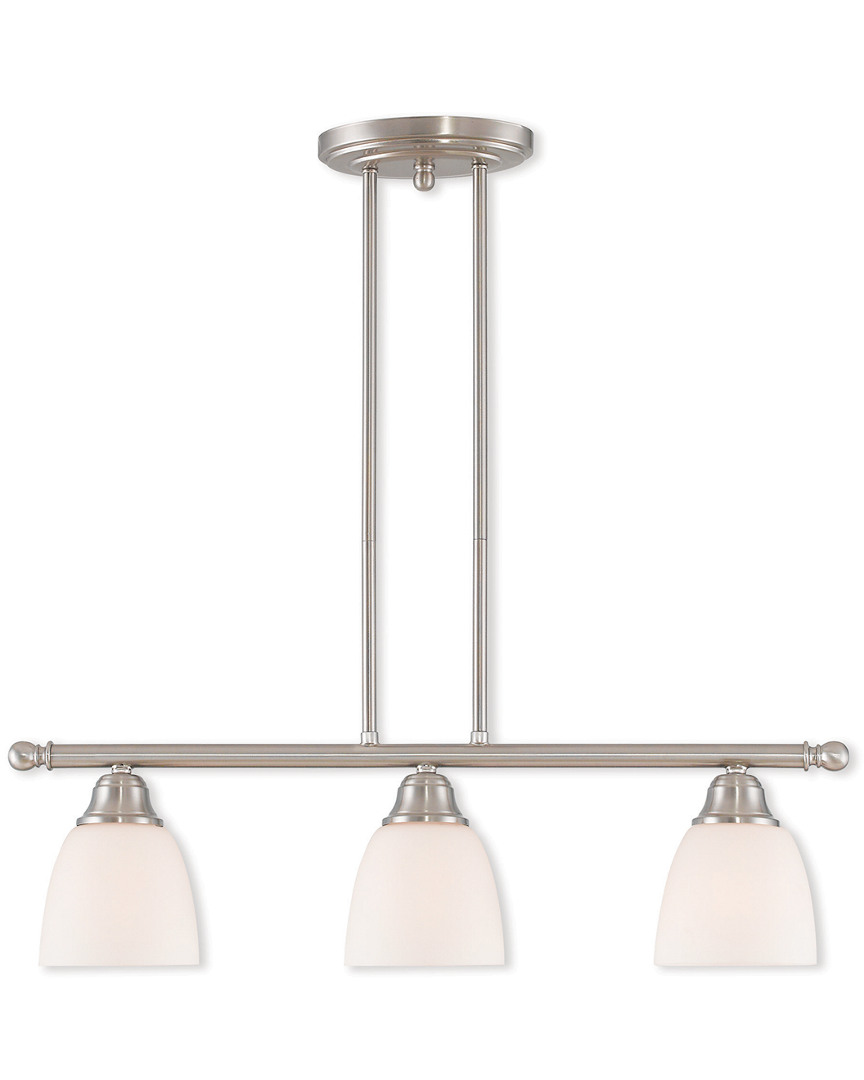 Livex Lighting Livex Somerville 3-light Brushed Nickel Linear Chandelier