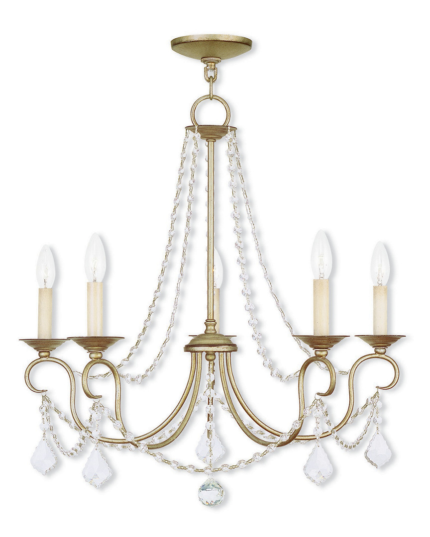 Livex Lighting Livex Pennington 5-light Antique Gold Leaf Chandelier