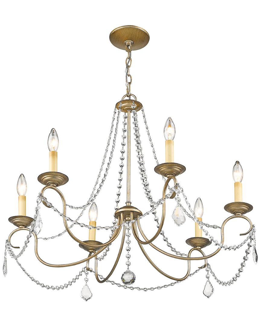 Livex Lighting Livex Pennington 6-light Antique Silver Leaf Chandelier