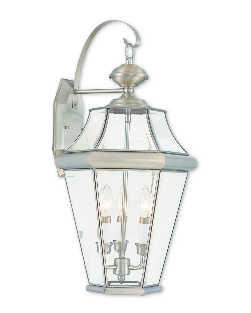 Livex Lighting Livex Georgetown 3-light Bn Outdoor Wall Lantern