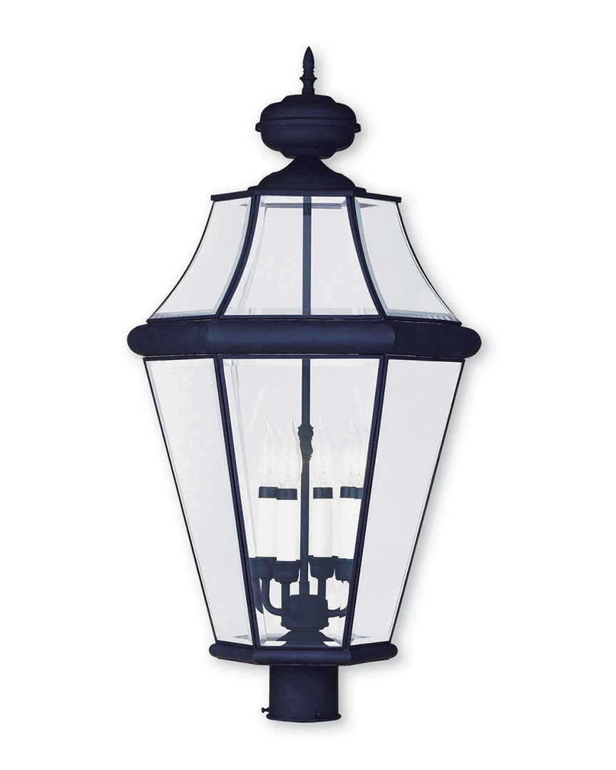 Livex Lighting Livex Georgetown 4-light Black Outdoor Post Lantern