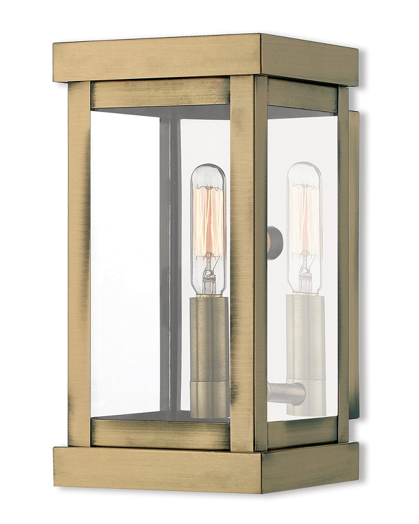 Livex Lighting Livex Hopewell 1 Light Ab Outdoor Wall Lantern