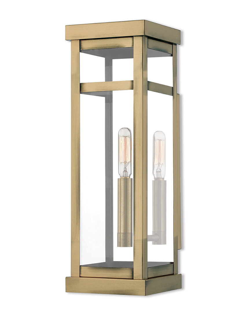 Livex Lighting Livex Hopewell 1 Light Ab Outdoor Wall Lantern