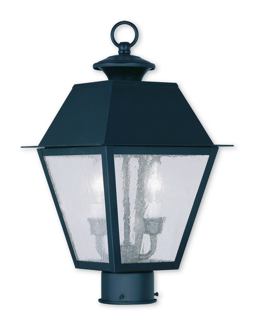Livex Lighting Livex Mansfield 2-light Black Outdoor Post Lantern