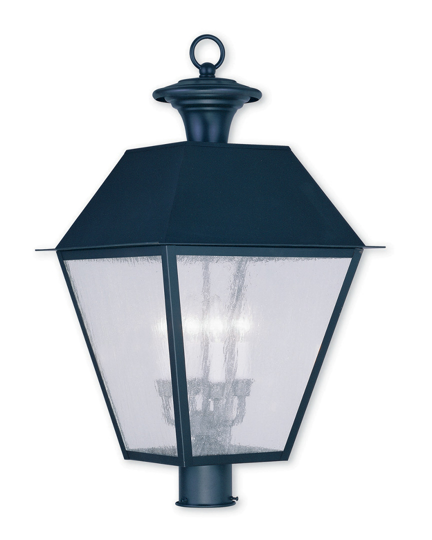 Livex Lighting Livex Mansfield 4-light Black Outdoor Post Lantern