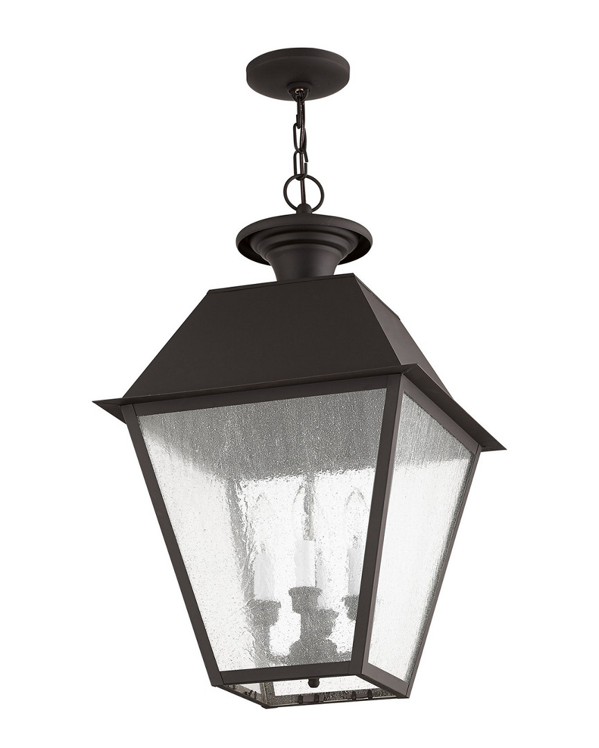 Livex Lighting Discontinued Livex Mansfield 4-light Bronze Outdoor Chain Lantern