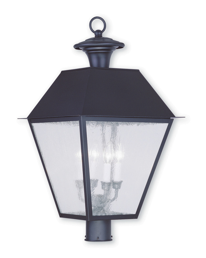 Livex Lighting Livex Mansfield 4-light Bronze Outdoor Post Lantern