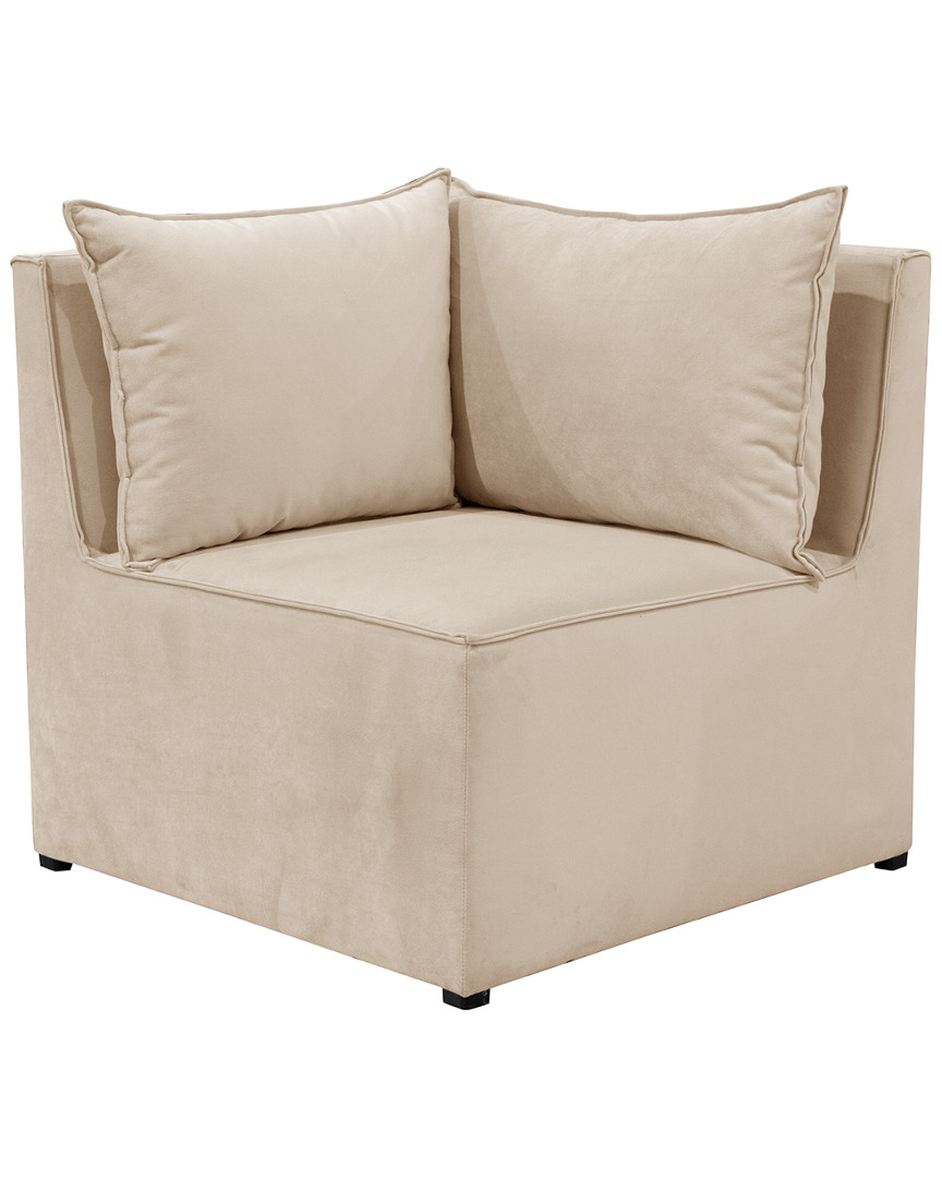 Skyline Furniture French Seamed Sectional Corner Chair In Neutral