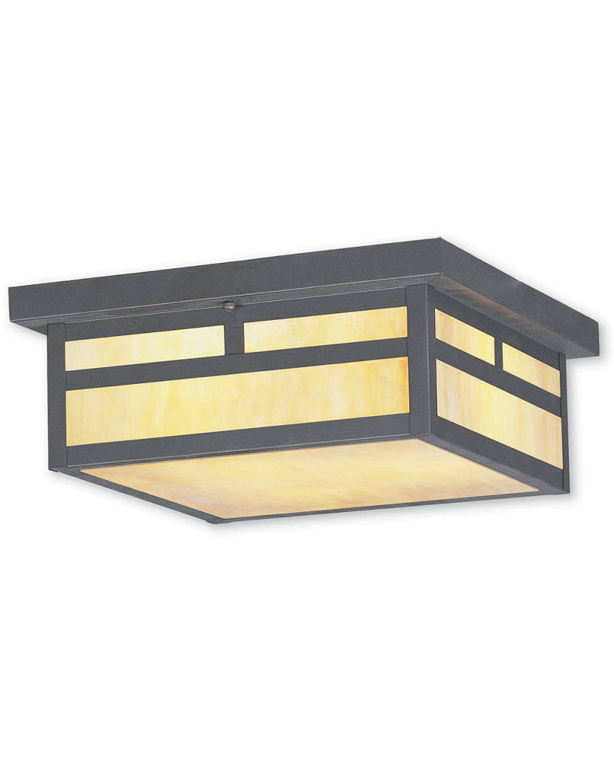 Livex Lighting Livex Montclair Mission 3-light Bronze Outdoor Ceiling Mount