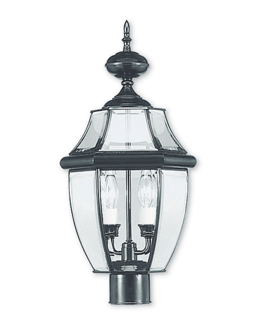 Livex Lighting Livex Monterey 2-light Black Outdoor Post Lantern