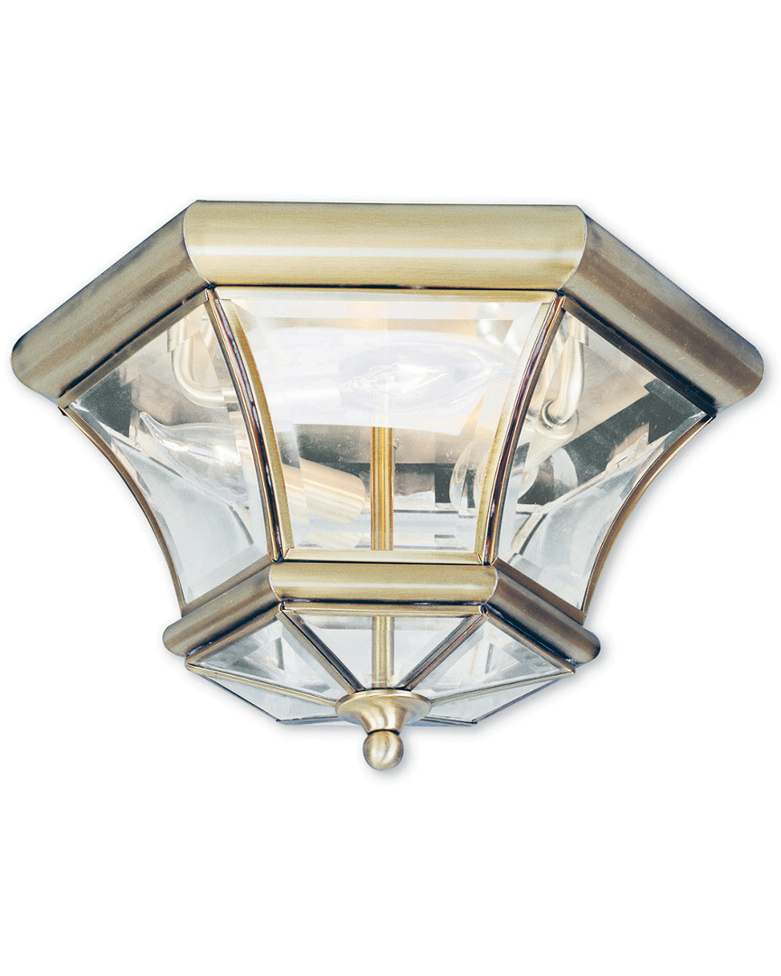 Livex Lighting Livex Monterey 3-light Antique Brass Ceiling Mount