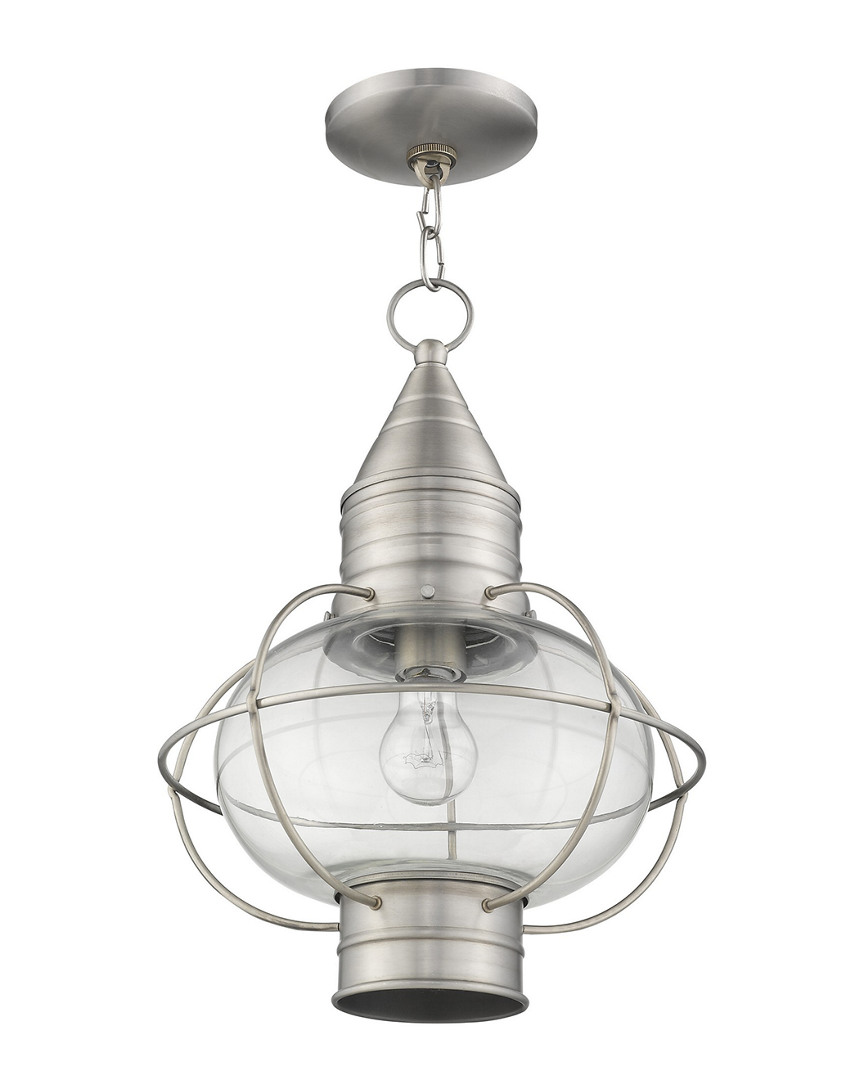 Livex Lighting Livex Newburyport 1-light Bn Outdoor Chain Lantern