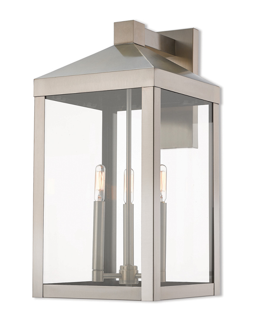 Livex Lighting Livex Nyack 3 Lt Bn Outdoor Wall Lantern