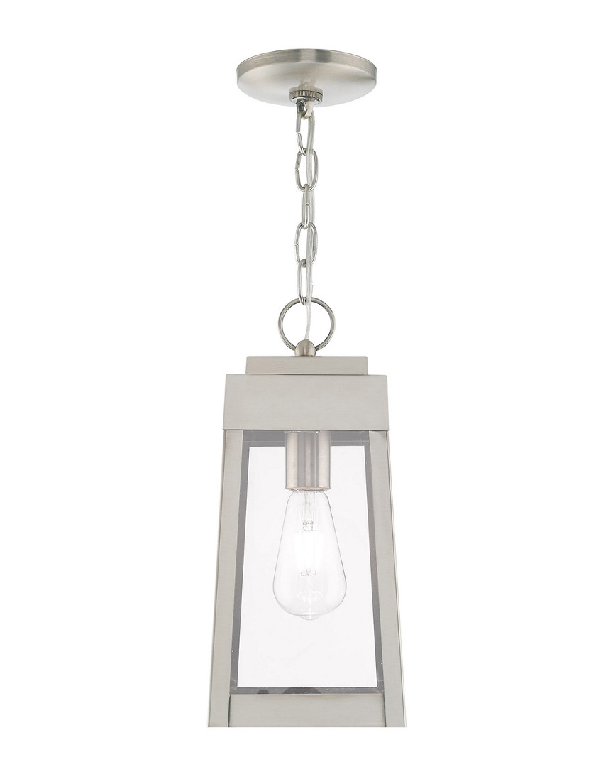 Livex Lighting Livex Oslo 1 Light Brushed Nickel Outdoor Pendant Lantern