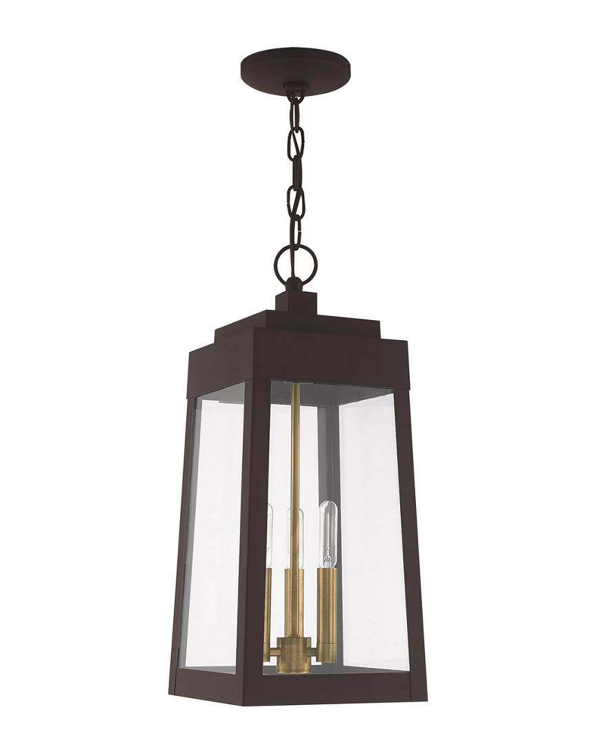 Livex Lighting Livex Oslo 3 Lt Bronze Outdoor Pendant Lantern