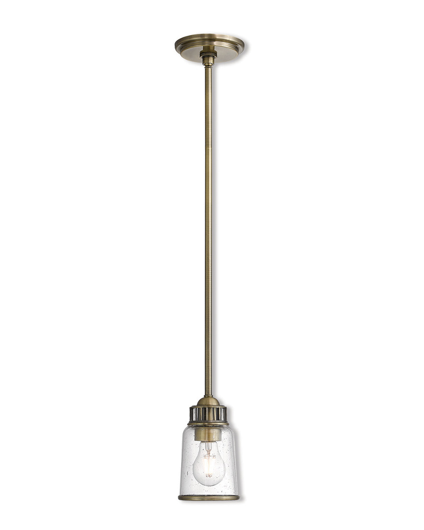 Livex Lighting Livex Lawrenceville 1 Lt Ab Mini Pendant