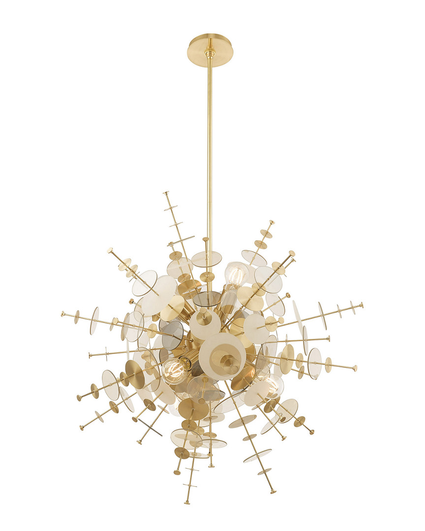 Livex Lighting Livex Circulo 6 Lt Satin Brass Pendant Chandelier