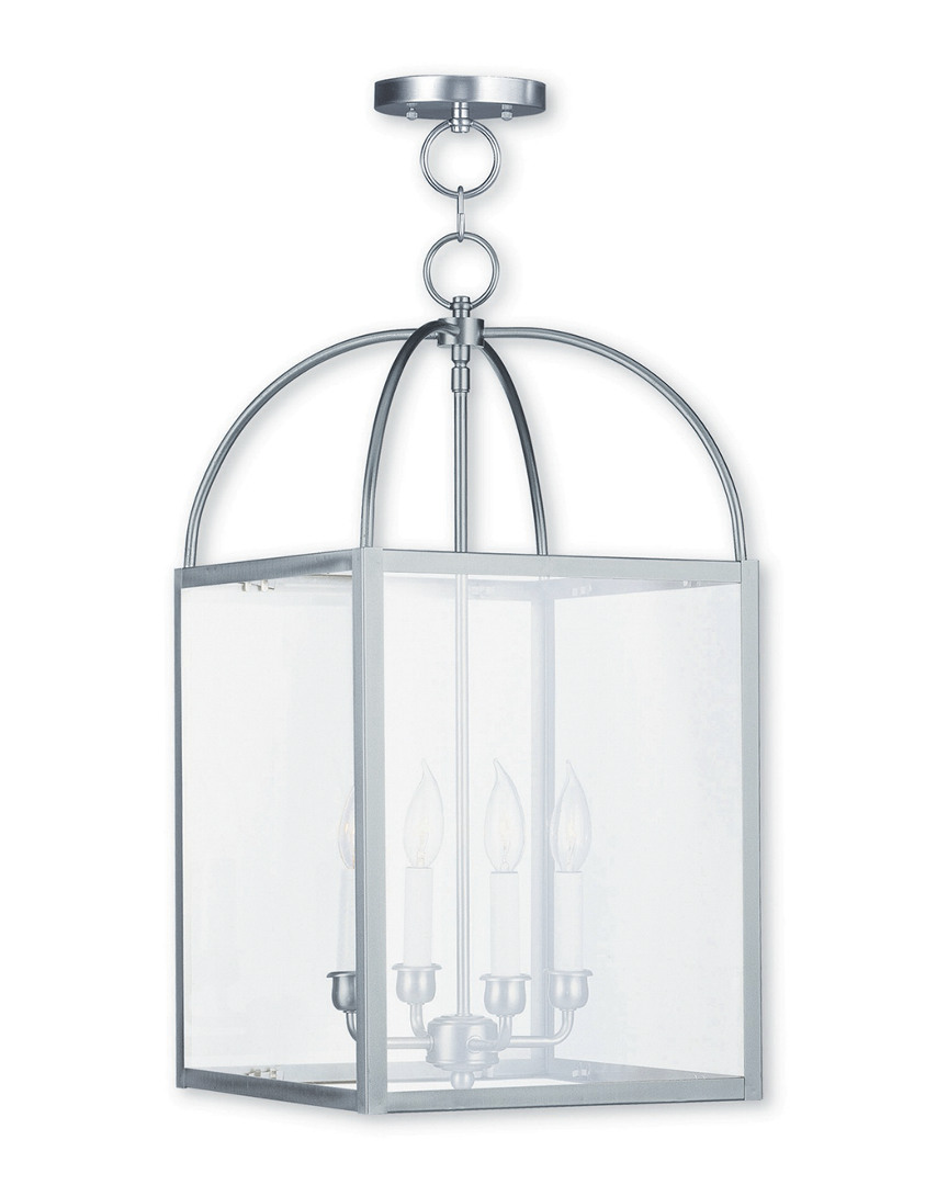Livex Lighting Livex Milford 4-light Brushed Nickel Chain Lantern