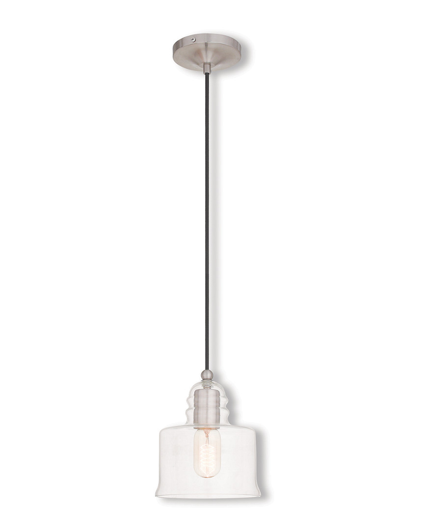 Livex Lighting Livex Art Glass 1-light Brushed Nickel Mini Pendant