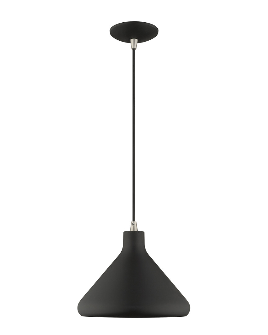Livex Lighting Livex Metal Shade 1 Lt Black Mini Pendant