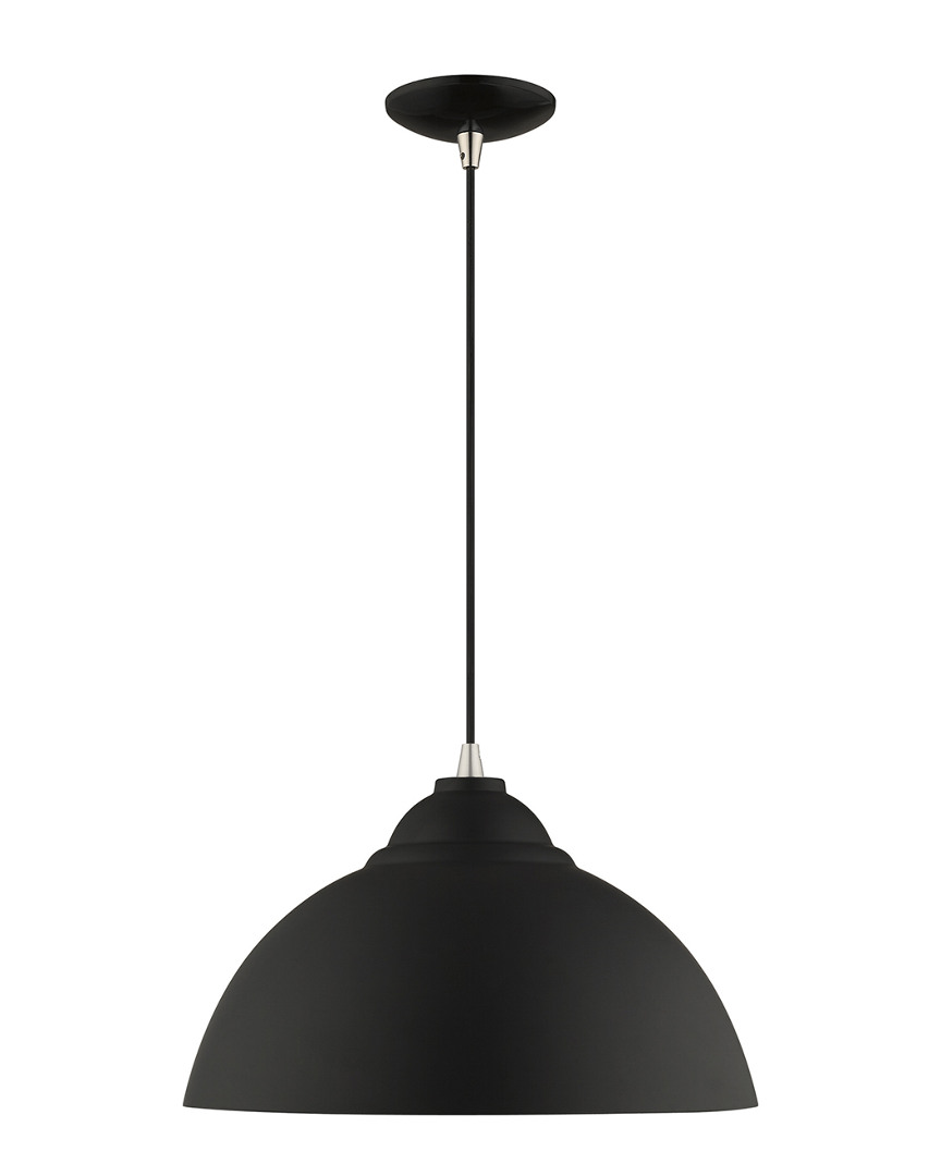 Livex Lighting Livex Metal Shade 1 Lt Black Mini Pendant