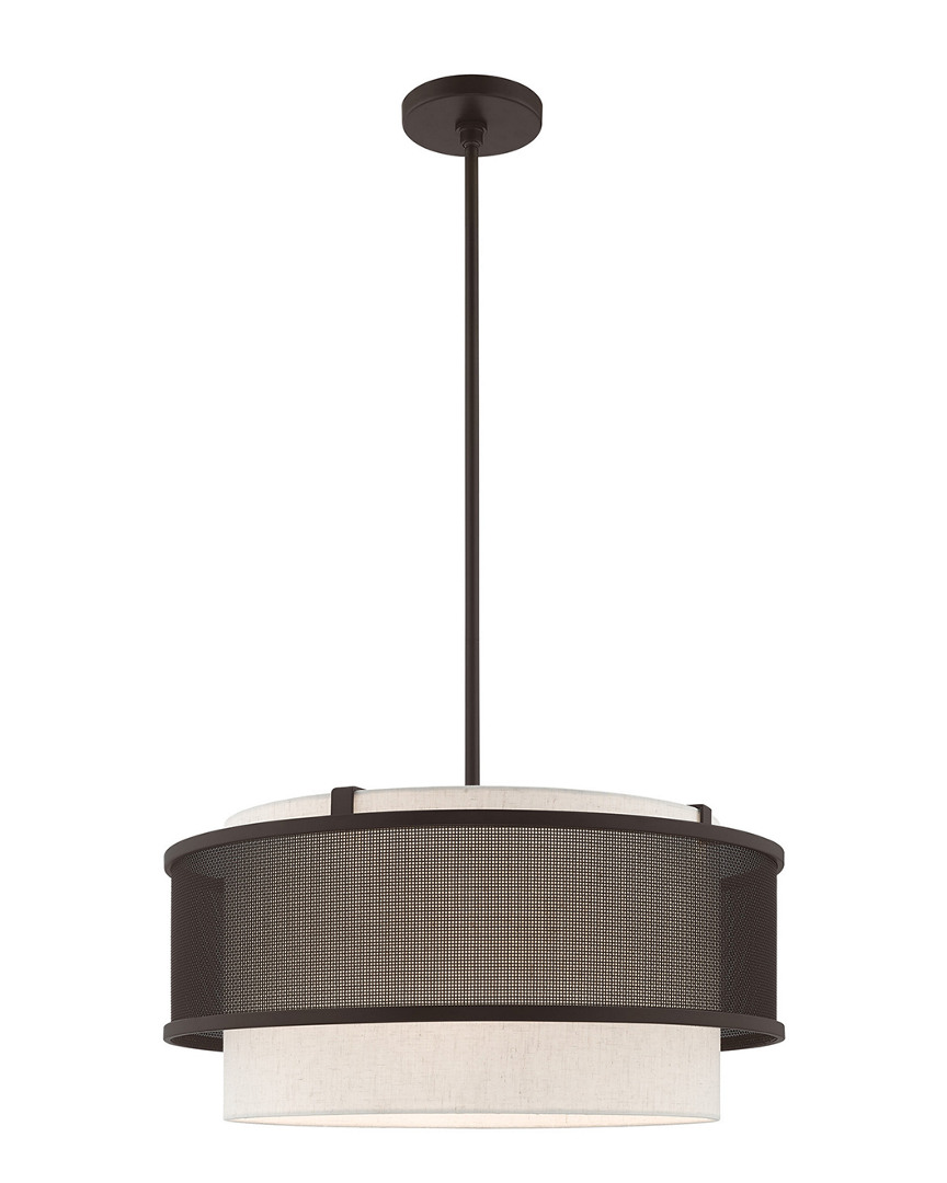 Livex Lighting Livex Braddock 4 Lt Bronze Pendant Chandelier