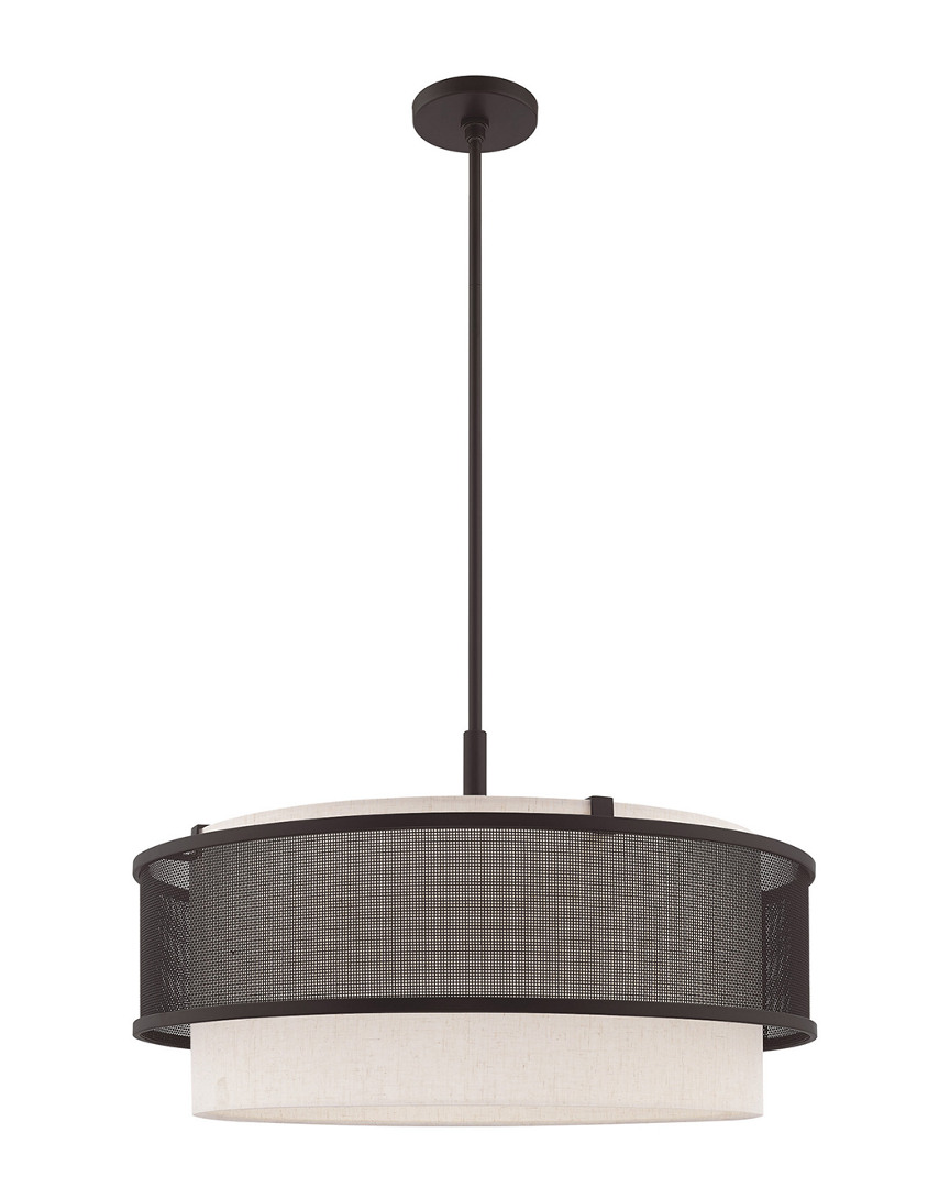 Livex Lighting Livex Braddock 5 Lt Bronze Pendant Chandelier