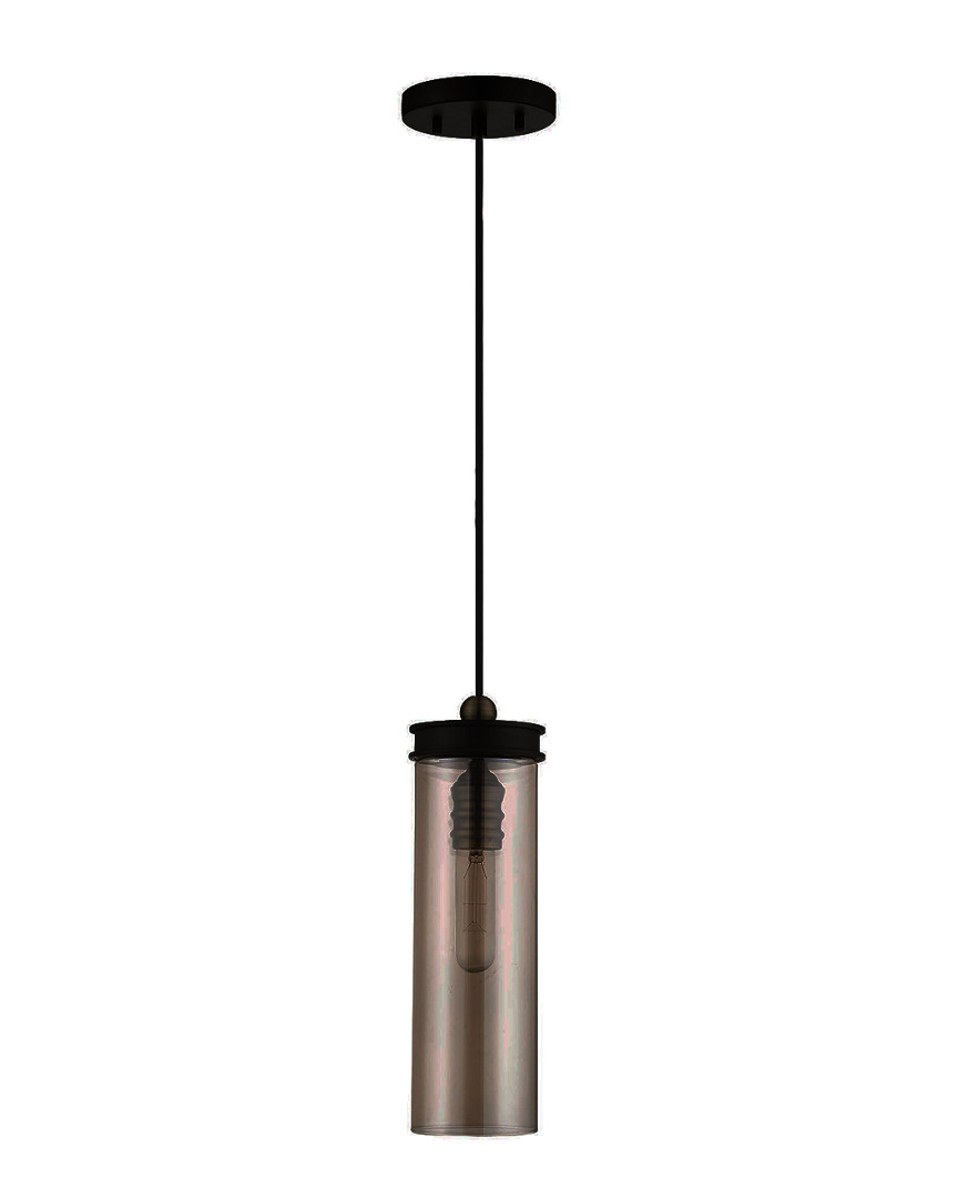 Livex Lighting Livex Art Glass 1 Lt Bronze Mini Pendant