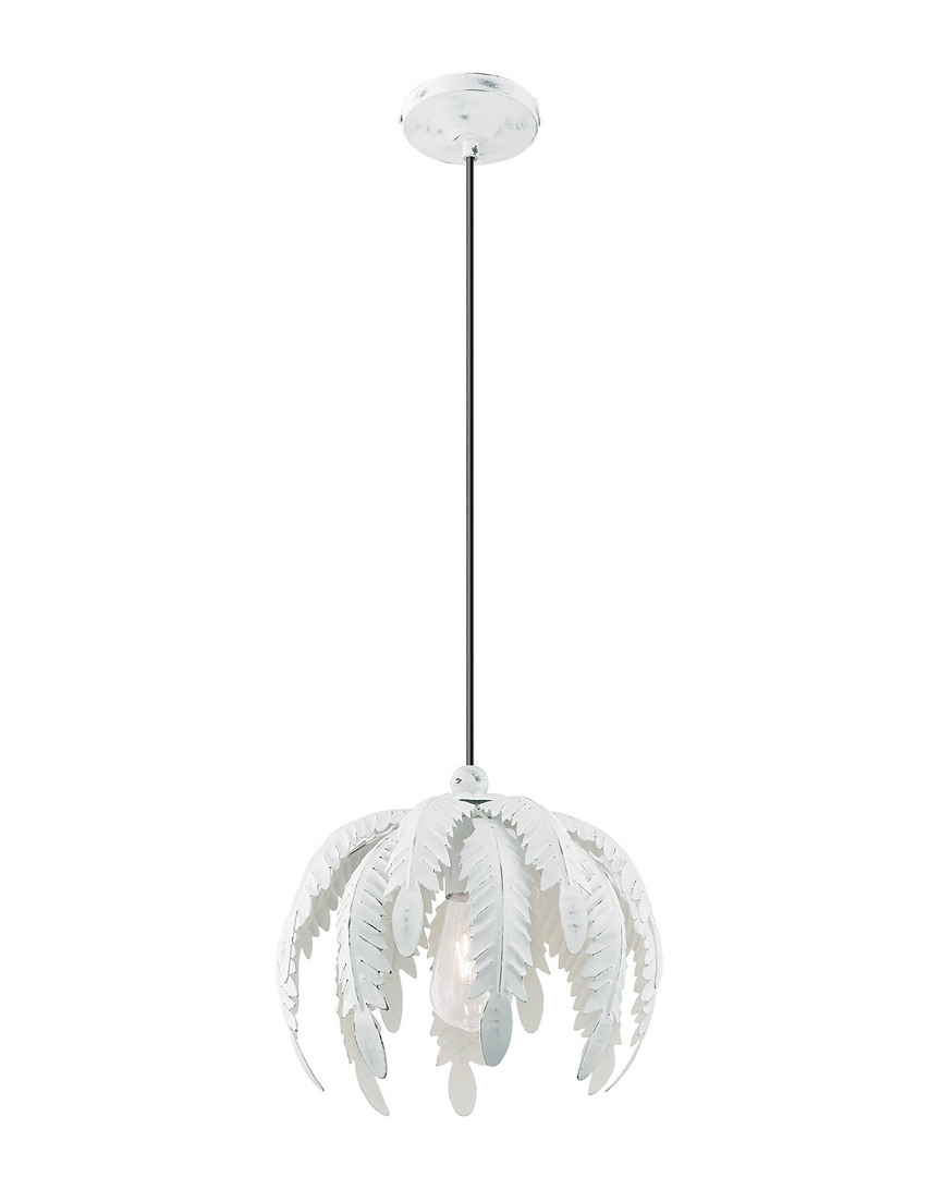 Livex Lighting Livex Acanthus 1 Lt Antique White Mini Pendant