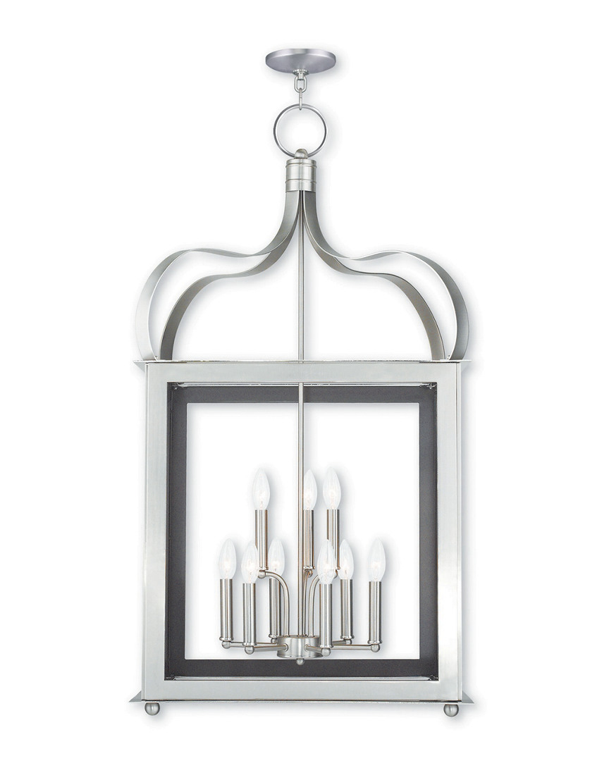 Livex Lighting Discontinued Livex Garfield 6-light + 3-light Brushed Nickel Lantern