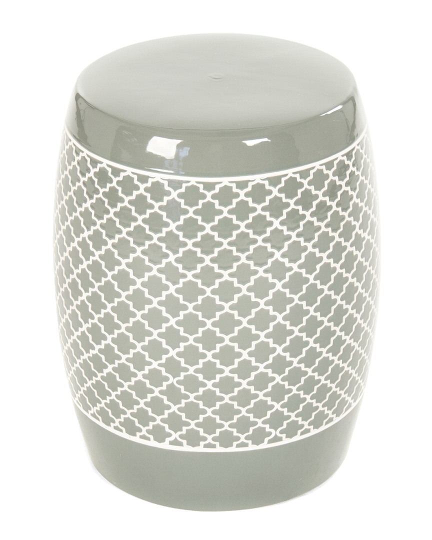 Zentique Gable Garden Stool Sage In Gray