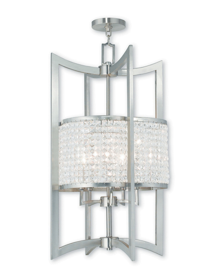 Livex Lighting Discontinued Livex Grammercy 5-light Brushed Nickel Lantern