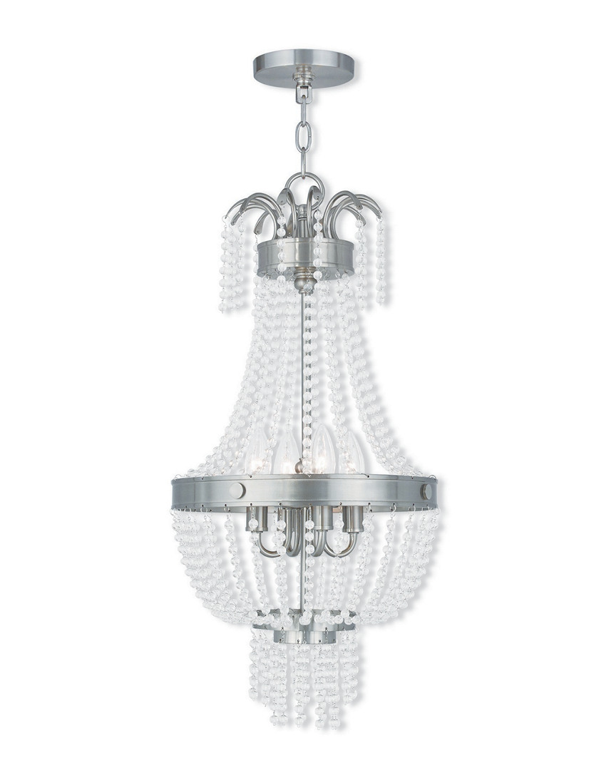 Livex Lighting Livex Valentina 4-light Brushed Nickel Pendant