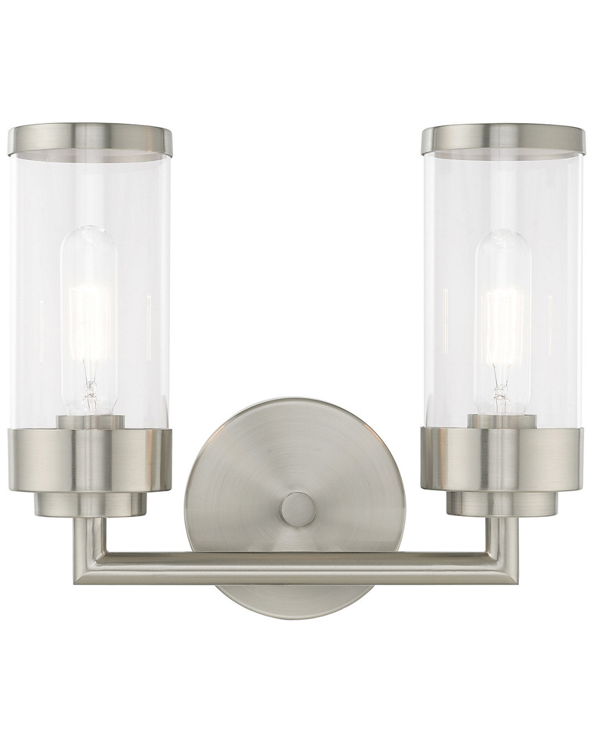 Livex Lighting Livex Hillcrest 2 Lt Brushed Nickel Bath Vanity