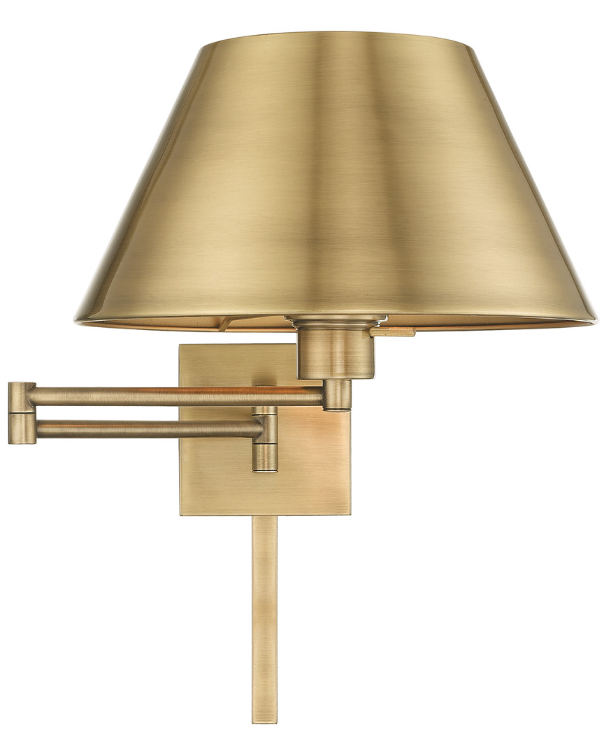 Livex Lighting Livex 1 Lt Antique Brass Swing Arm Wall Lamp