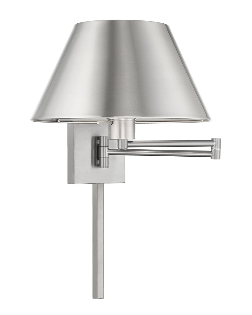 Livex Lighting Livex 1 Lt Brushed Nickel Swing Arm Wall Lamp