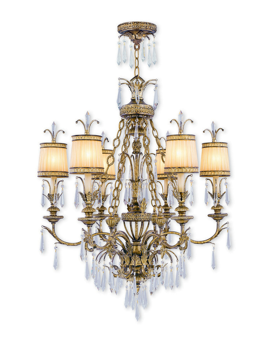Livex Lighting Discontinued Livex La Bella 6-light Vintage Gold Leaf Chandelier