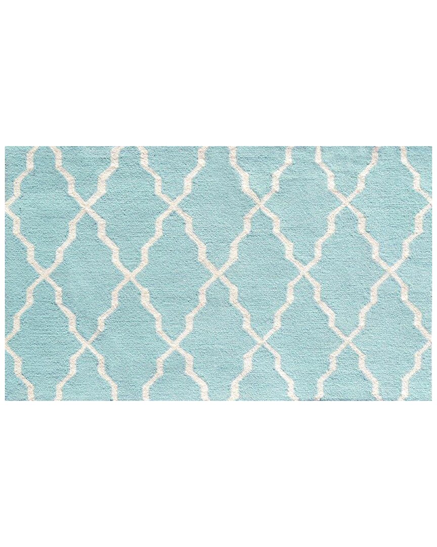 The Rug Market Lattice 30x48in Doormat In Blue