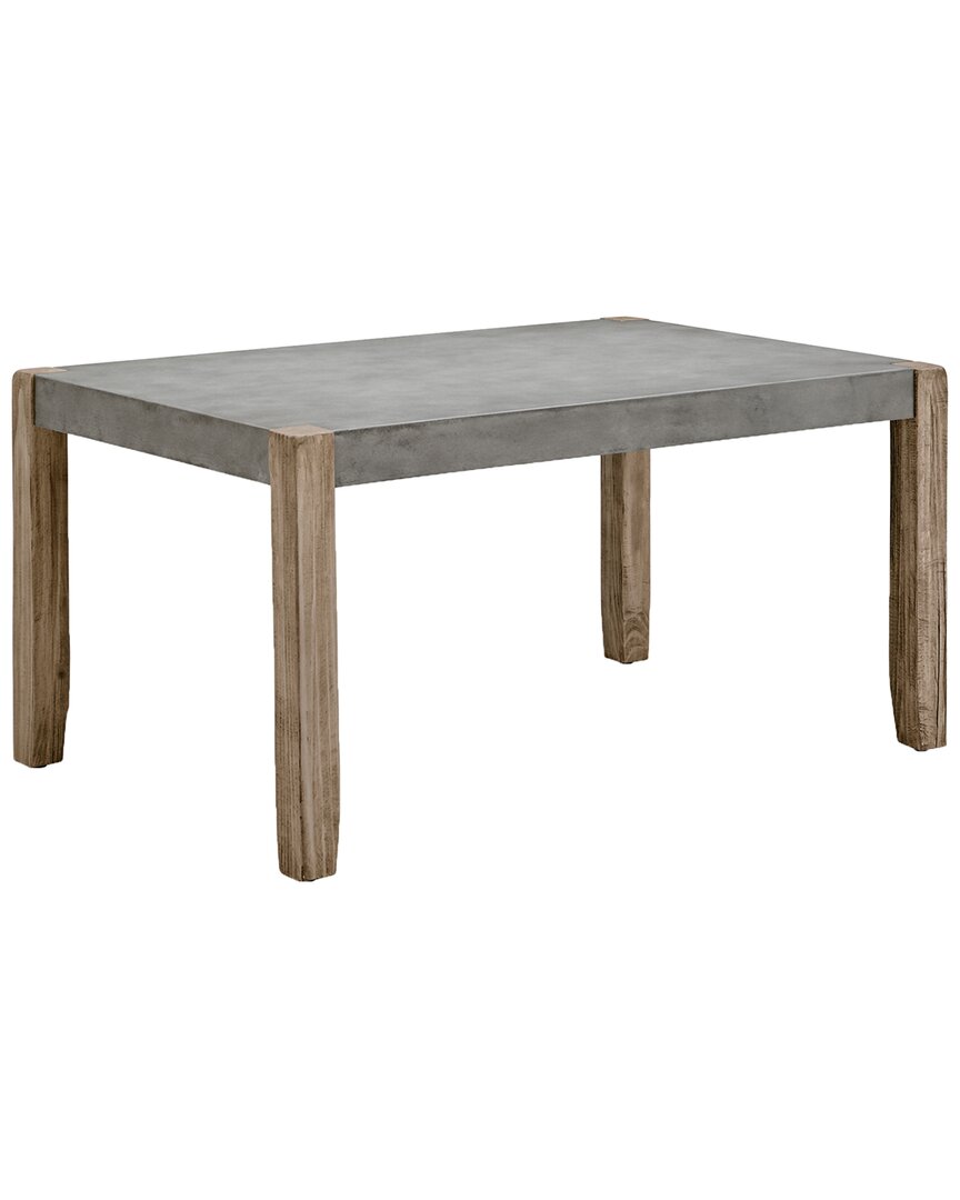 Alaterre Newport 36in Faux Concrete & Wood Coffee Table