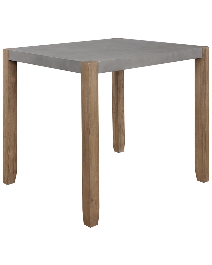 Alaterre Newport 36in Faux Concrete & Wood Counter Height Dining Table