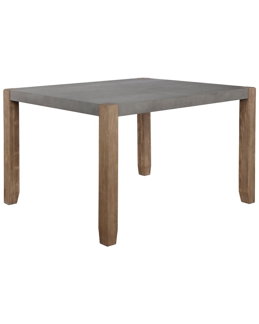 Alaterre Newport 30in Faux Concrete & Wood Dining Table