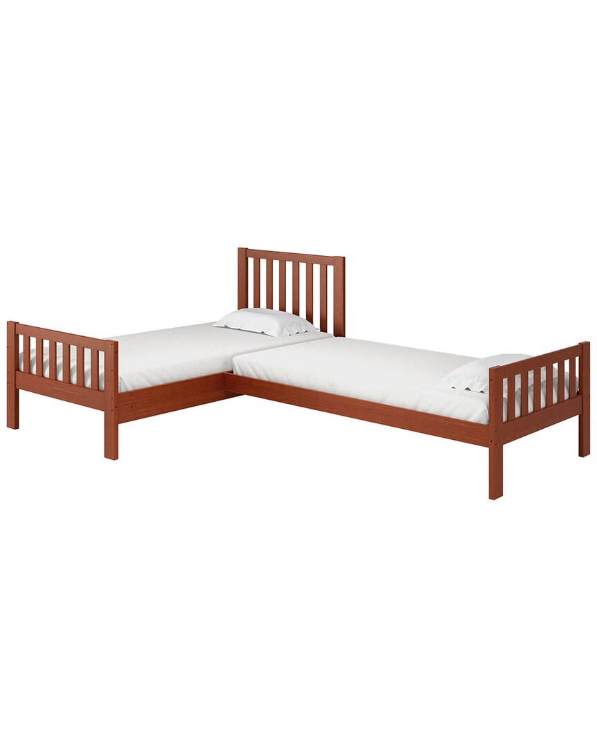 Alaterre Aurora Corner L-shaped Twin Wood Bed Set
