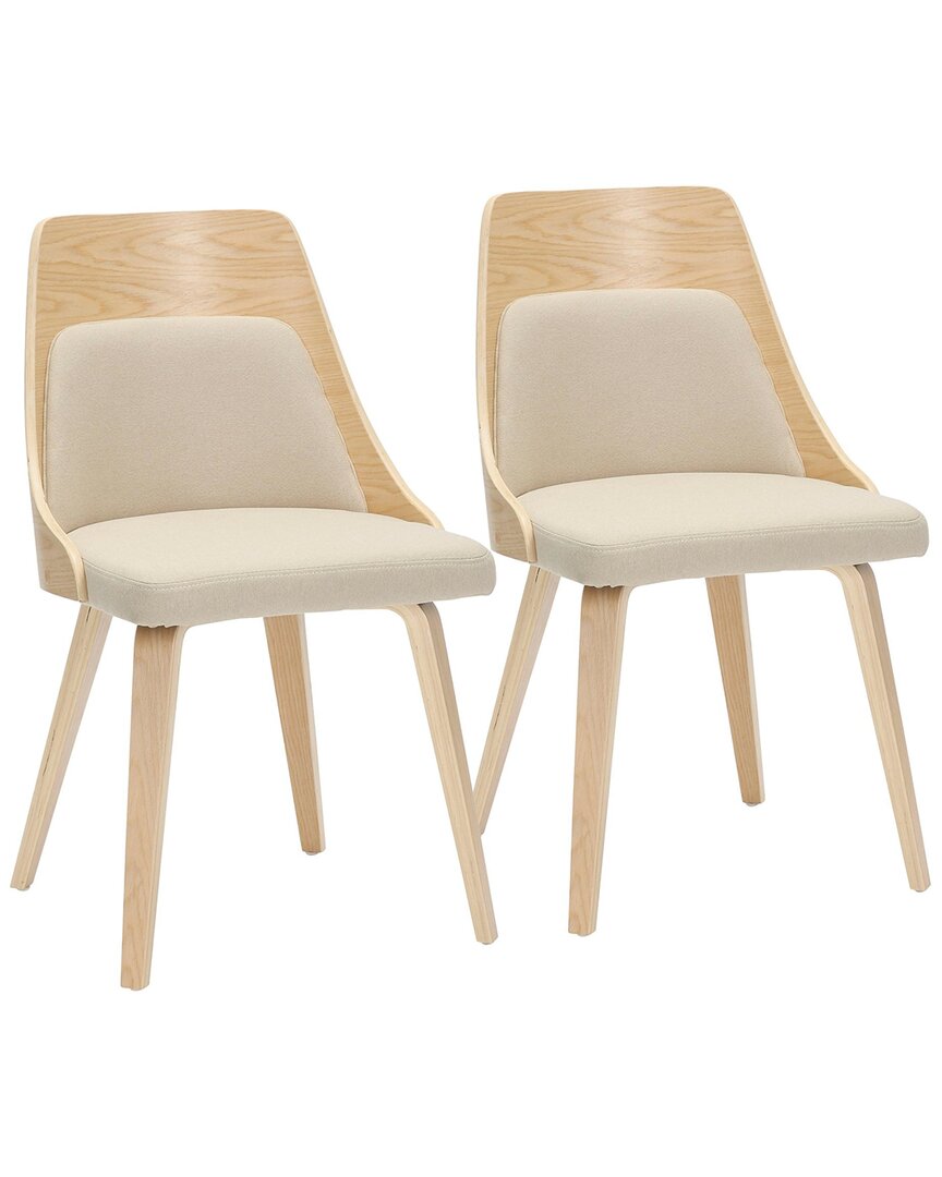 Lumisource Set Of 2 Anabelle Bent Wood Chair In Brown