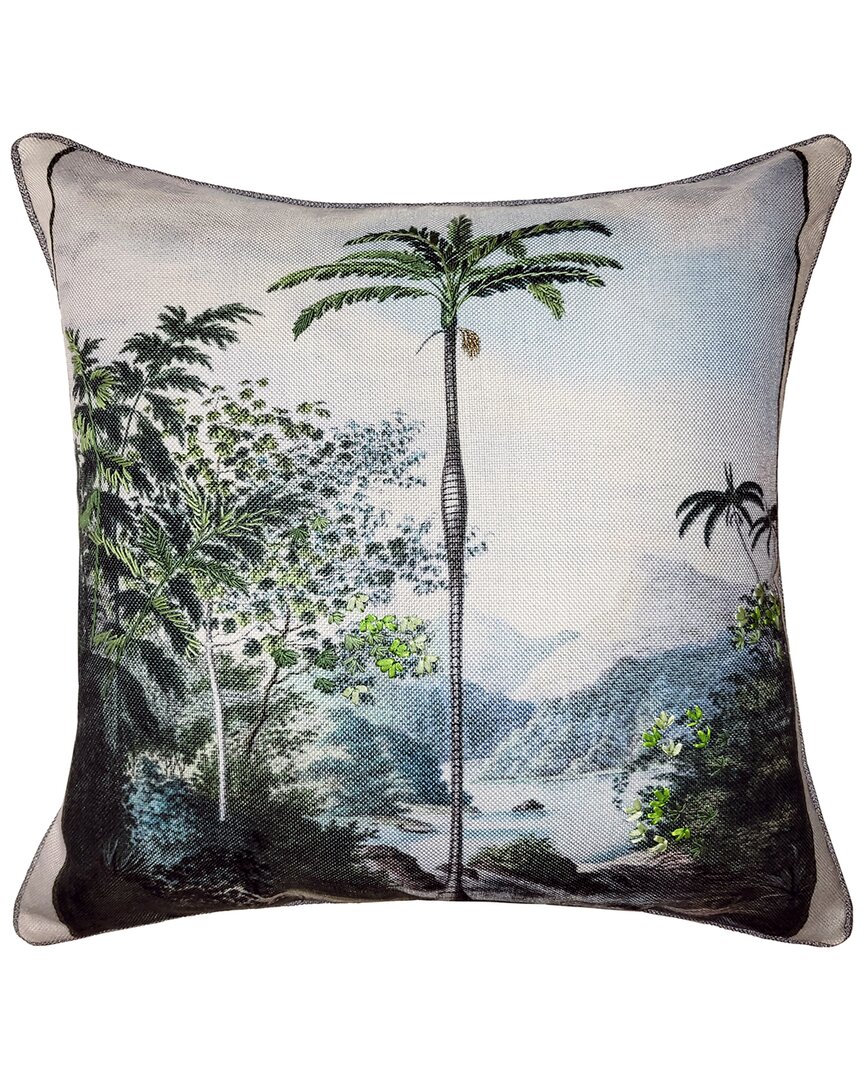 Edie Home Edie@home New York Botanical Garden Tropical Paradise Pillow In Multi
